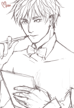 mano-manu:I saw Hima’s update and I couldn’t resist drawing waiter!england  *covers face*