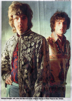 soundsof71:  Pink Floyd: great newspaper photo of Rick Wright &amp; Syd Barrett in a story on Rick’s passing