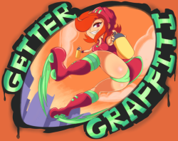 anythinggoeshentaiartist: countmoxi:  Made a new splash image for a small endless runner game project I’m making called Getter Graffiti. I figured I’d announce the project itself too. The game is still very much a wip, but I should have a new update