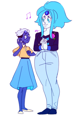 purpleorange:  Wedding Planners for gemsona july prompt! night blue and star are very pleased to be invited in ruby and sapphire’s wedding :)(+following to star and night blue’s, turquoise’s outfit has changed as well.