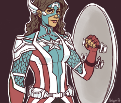 seizure7:  America Chavez + 10 years // cropped ver. her star portals are 5 times bigger her punches are 10 times stronger full size [x] 