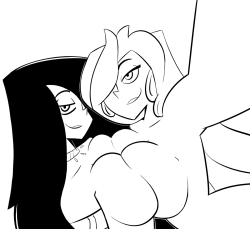 chillguydraws:  themanwithnobats:   a lil pay-what-you-want commish for @thunderfoxjt  some selfie sandwich between Desiree and Fashiontina(t’s oc!)   I remember her.  Glad to see some Desiree before the year ends!!