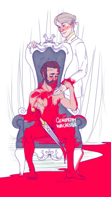 granpappy-winchester:  Murder Husbands. (Or there’s something nice about Hannibal letting Will ruin his suit.) 