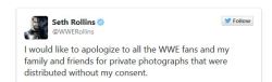 tabloidheat101:  Wwe Star Seth Rollins Nude Selfies hit the interent
