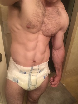 diaperthor24:The muscles say dominant, the soaked diapers say little dick cuckold sexiest ever!