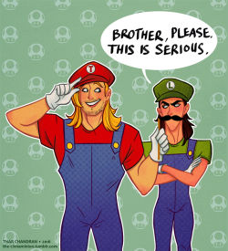 the-cinnaminion:  Q: What overalls does Mario wear? A: Denim, denim, denim. 