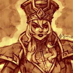 neryumo:  “The Light has spoken!” High Inquisitor Whitemane (Heroes of the Storm version) sketch portrait for my Patreon.   | Patreon | DeviantArt | ArtStation | RedBubble | Gumroad |    