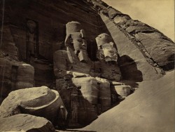 grandegyptianmuseum:Facade of the Great Temple of Ramesses II at Abu Simbel, 1865   Francis Frith (British, 1822-1898) 