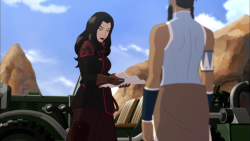 I was looking for a screenshot to redraw and I came across this gem where it looks like asami is checking out korra lol