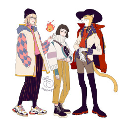 mochipanko:  Ghibli fashion - Howl, Haku &amp; the Baron+Sophie, Kiki, Chihiro &amp; Arrietty!
