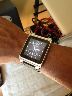 iPod nano 6th gen watch conversion. I can&rsquo;t wait for the iWatch. #iWatch for the low low