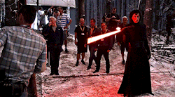 knights-of-ben-solo:  driverdaily: Adam Driver behind the scenes of Star Wars: The Force Awakens OHH FUCK I’ve never actually seen that top gif where he passes his saber from one hand to the other WHILST twirling it what kind of Sex God 