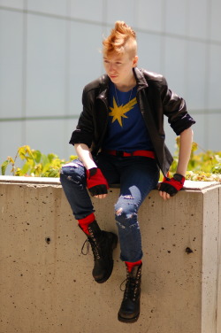 thestormypetrelofcosplay:  Me as Punk!Captain Marvel at AX. 