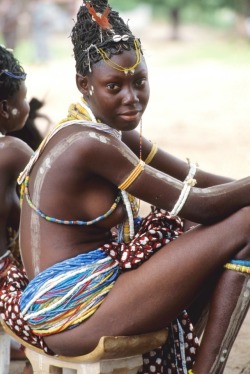 world-ethnic-beauty:  Photo and Copyright Henning Christoph Krobo girl at her Dipo intiation ceremony in Ghana. 