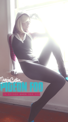   “The Quickie” Spider GwenGet this video NOW to see Pigeon Foo cosplaying as Spider Gwen masturbate and get off with her wand.   