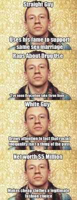 swanjolras:  thebrokenhunterandhisbrokenangel:  worldofdrakan:  its-heaven-nowadays:  More Macklemore, less Robin Thicke.  And yet a huge percentage of Tumblr hates him. Not trying to be confrontational, but could someone please explain to me why this