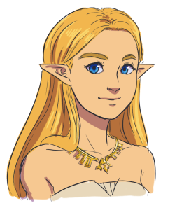 scribbly-z-raid:A very quick Breath of the Wild Zelda fanart cause Zelda with thick eyebrows is a blessing and gives me life