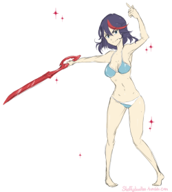 Ryuko version of bikini, if people keep liking this installment as much as the last, I&rsquo;ll do every lady in KLK! I&rsquo;ll post up alt senketsu ver. tomorrow!  Nui Harime 