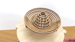 getamongst-it:  trigonometry-is-my-bitch:  A Wooden simulation of a water droplet as it impacts a body of water. [Source]  watched this for a solid 10+ seconds 
