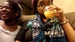me,my massive tits, an alcoholic beverage and my bestfrann Niaaa. also, peep that bracelet, given to me by A WOMAN!! 