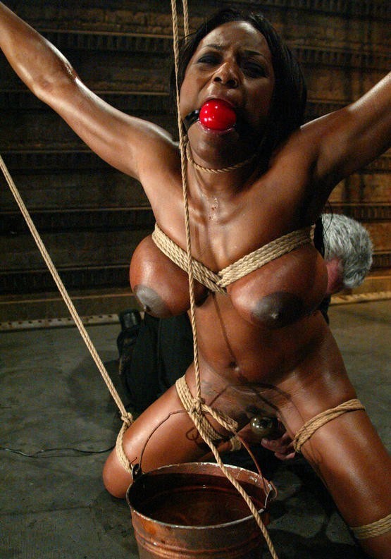 Ebony black girl bondage