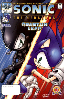 thankskenpenders:  So I said this was gonna be a weird one, but this cover doesn’t do it justice. What might an unsuspecting reader think when they see this? Well, this was about half a year after Sonic Adventure 2, so you’ll probably think this has