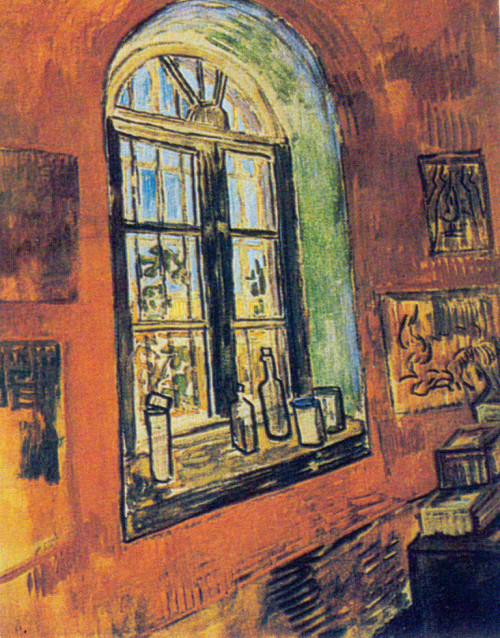 artist-vangogh:  Window of Vincent’s Studio at the Asylum, 1889, Vincent van GoghMedium: oil,canvas
