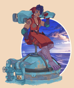sephiramy:  I couldn’t possibly get through the month of May without drawing a mermaid… like c’mon. That goes against my nature. She’s a submariner. :D 