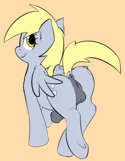clop-dragon:   Someone colored your Derpy sketch, and I cleaned it up a bit. Thoughts?  Yeah saw it on Derpibooru, it looks nice!  Dat sexay herm-Derp~ &lt;3