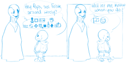 hoardoftrash:  people like to draw Gaster in some kinda robe, and I like to imagine it acts like some kind of void. So it’s good to hide in when playing hide and seek.