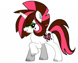 My first attempt at a show style Skuttz. Finally nailed down the colors. The only thing I did on this was the mane, and edits for her details. Everything else was made on a pony creator. (Ideally her chest/neck area is smaller and her rump would be larger