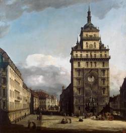 the-paintrist:  silent—poetry:  Bernardo Bellotto - The Kreuzkirche in Dresden  Bernardo Bellotto (ca. 1721/2 – 17 October 1780) was an Italian urban landscape painter or vedutista, and printmaker in etching famous for his vedutes of European cities