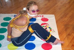petiteboundgirl:  sirbind:  Game time  The result of losing the twister game