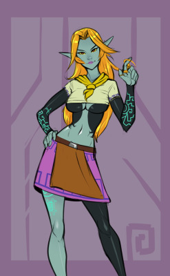 xizrax:sketch commission of Midna in Malon cosplay
