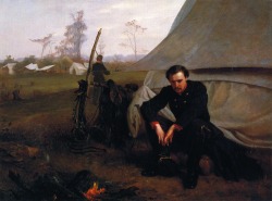George Cochran Lambdin (Pittsburgh 1830 - Germantown, Philadelphia, 1896); At the front, 1866; oil on canvas, 61 x 43.5 cm; Detroit Institute of Arts
