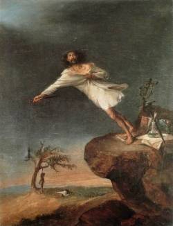 lyghtmylife:  ALENZA Y NIETO, Leonardo Spanish painter (b. 1807, Madrid, d. 1845, Madrid) Satire on Romantic Suicide-Oil on canvas, 36 x 28 cmMuseo Romántico, Madrid 