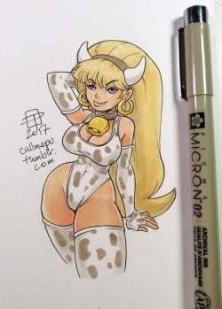 callmepo: Late night tiny doodle - Cowbell Pacifica (specifically the Thiccifica version ala @chillguydraws and bigdad)  (update:Now with more Moobel!) (I really need to get  some decent sleep patterns or I won’t survive the shorter days of winter