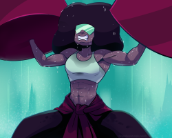 thegembeaststemple:   I must say, I was completely satisfied with the amount of Garnet muscles in this episode   o ///o &lt;3 &lt;3 &lt;3 &lt;3