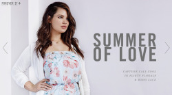 curveappeal:  Tara Lynn for Forever 21 38 inch bust, 34 inch waist, 46 inch hipsvia Forever 21 Summer of Love lookbook