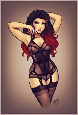 iahfy:  this pinup made me think of asami right away so ye 