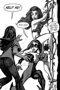 jemthecrystalgem:  thefingerfuckingfemalefury:  raventhefox:jules616:Harley and Ivy to the rescue.Batman: Black and White #3.Harley and Ivy are so about protecting other women and I am 100% here for that   That dude is never going to be seen again…