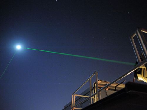 Shooting a laser toward the moon