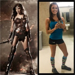 gailsimone:  thebanegrimm:  Left is the new Wonder Woman. Being deemed still too skinny and frail. Right is Kacy Catanzaro, the first female to advance to the finals of American Ninja. Considered strong and inspiring to female athletes. Stop assuming