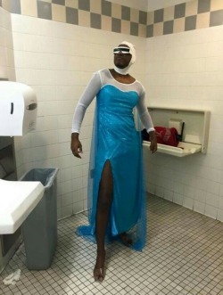 cosplaying-on-a-budget:  zalgadas:thisiswherethefishlives:hello-im-a-tree:my cousin sent me this picture of elsa from frozen and he claims it’s frozone? what the hell? it’s obviously elsaWhen he couldn’t find his super suit, Frozone was forced to