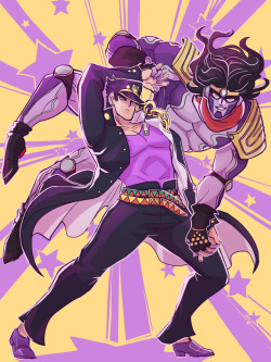 herzspalter:  Stands holding their User’s hand,Stardust Crusaders Edition Part 1: The Heroes  I live for characters interacting with their Stands, it’s some of the sweetest stuff in my opinion! I started doing these back in April, I’ll probably