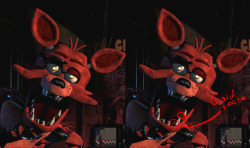 I tried to brighten it up some to make it more visible&ndash; but thanks to TV Tropes, I noticed that Foxy has two golden teeth on his left lower jawline. I can&rsquo;t quite make out if there&rsquo;s any more, but these two specifically seem to be solid