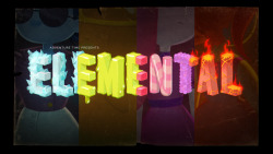 Elemental - title carddesigned &amp; painted by Joy Angpremieres Thursday, May 19th at 7:45/6:45c on Cartoon Network