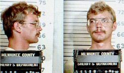 a-murderer-blog:  Jeffrey Dahmer’s first murder took place at his parents’ house when he was 18. He bludgeoned a hitchhiker to death with a 10 lb. dumbbell and buried the body in his backyard. Nine years went by before Dahmer began to kill again.