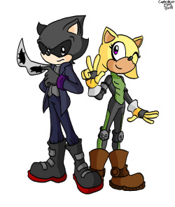 I drew my and my friend’s avatars from Sonic Forces. His is on the left, mine is on the right. 