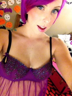 abbeyrhode:  When your hair matches your lingerie :D Find me on MFC! Search abbeyrhode! 